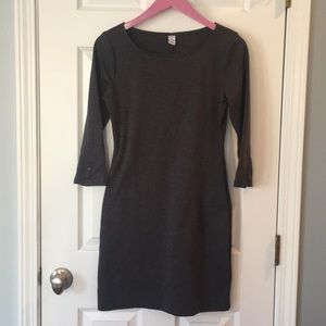 Old Navy 3/4 Sleeve Charcoal Gray Knit Dress